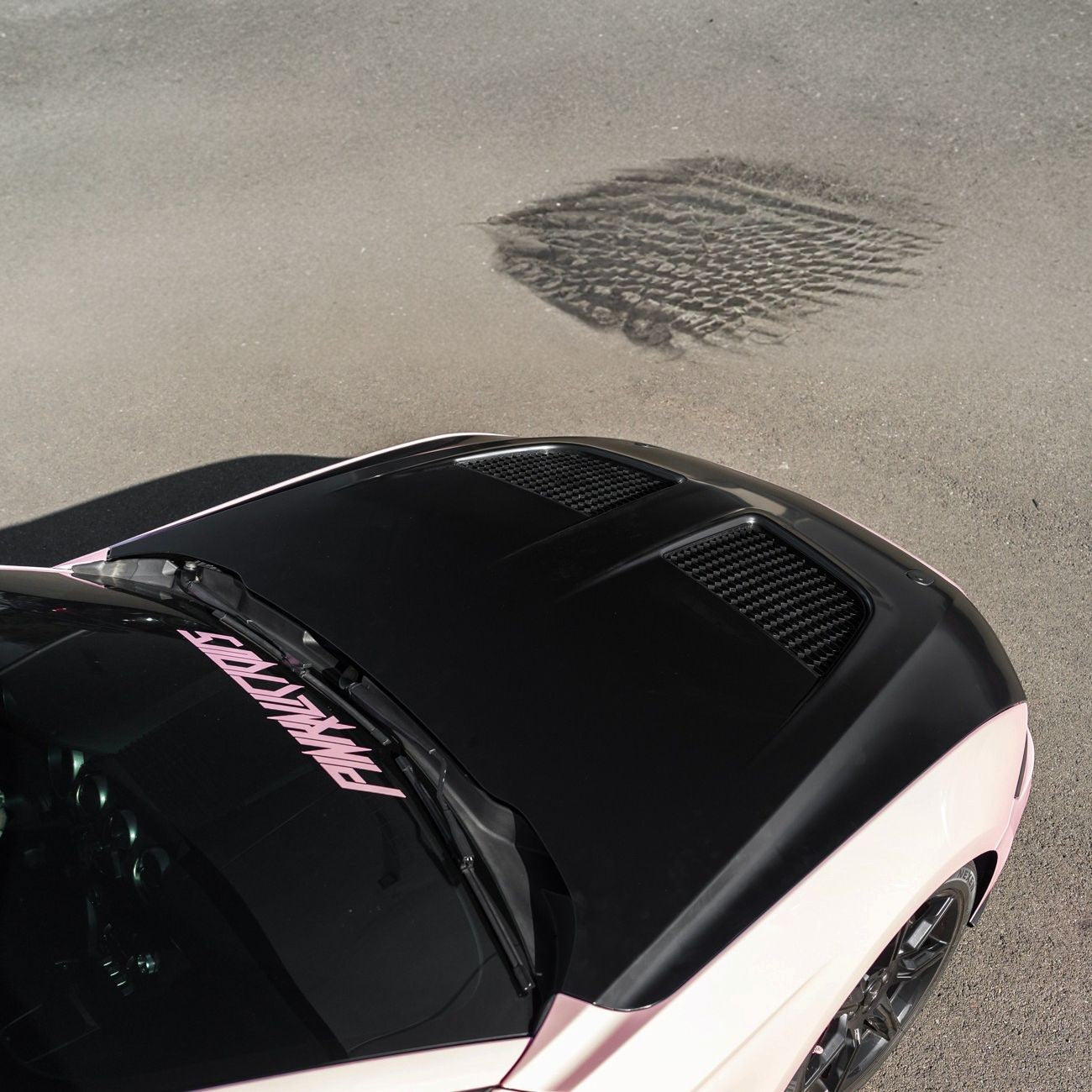 2018-2023 Ford Mustang S650 GTD Style Hood Heat Extractor Vented Cover