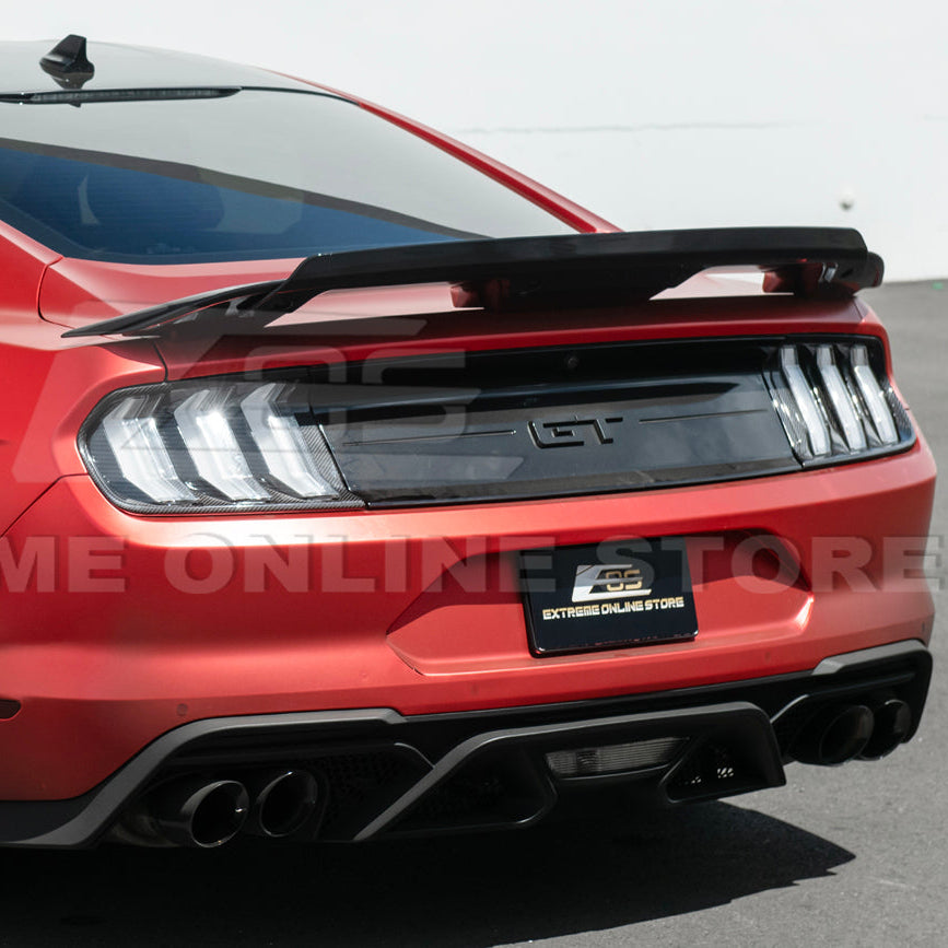 2018-23 Ford Mustang DRY CARBON FIBER Rear Tail Light Trim Bezel Cover Pair