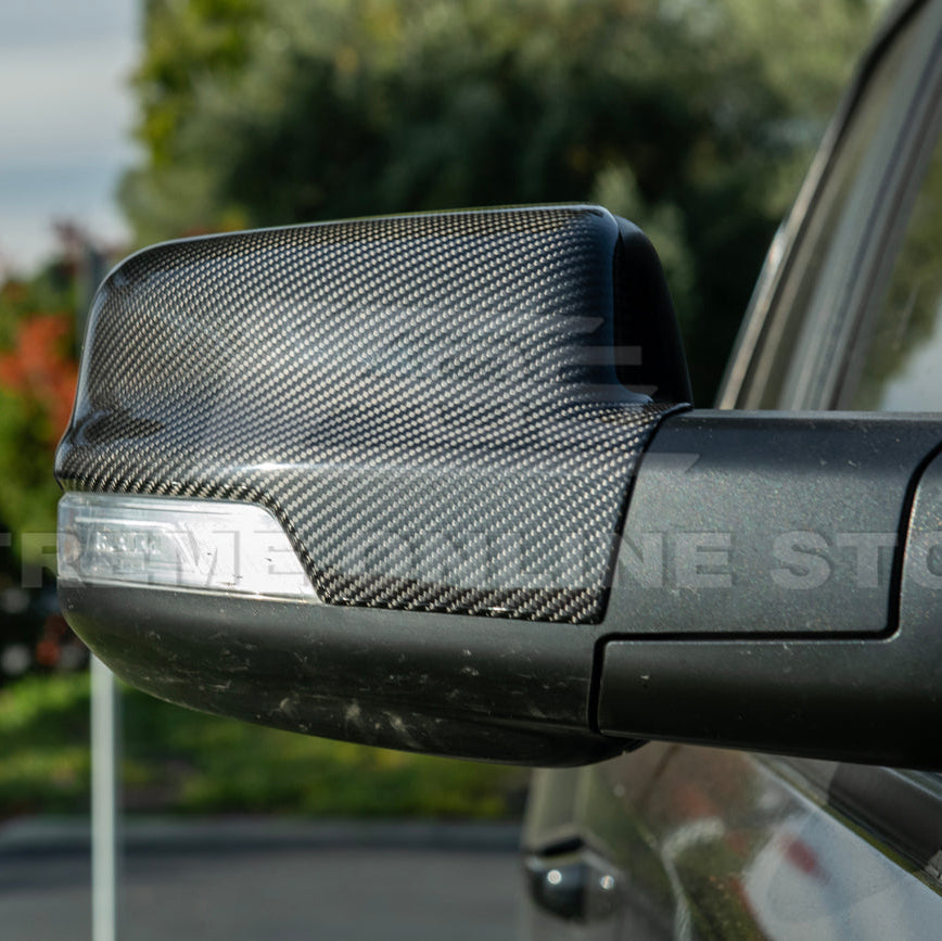 2019-Up Ram 1500 | Factory Style Dry Carbon Fiber Tape On Side Mirror Cap Covers
