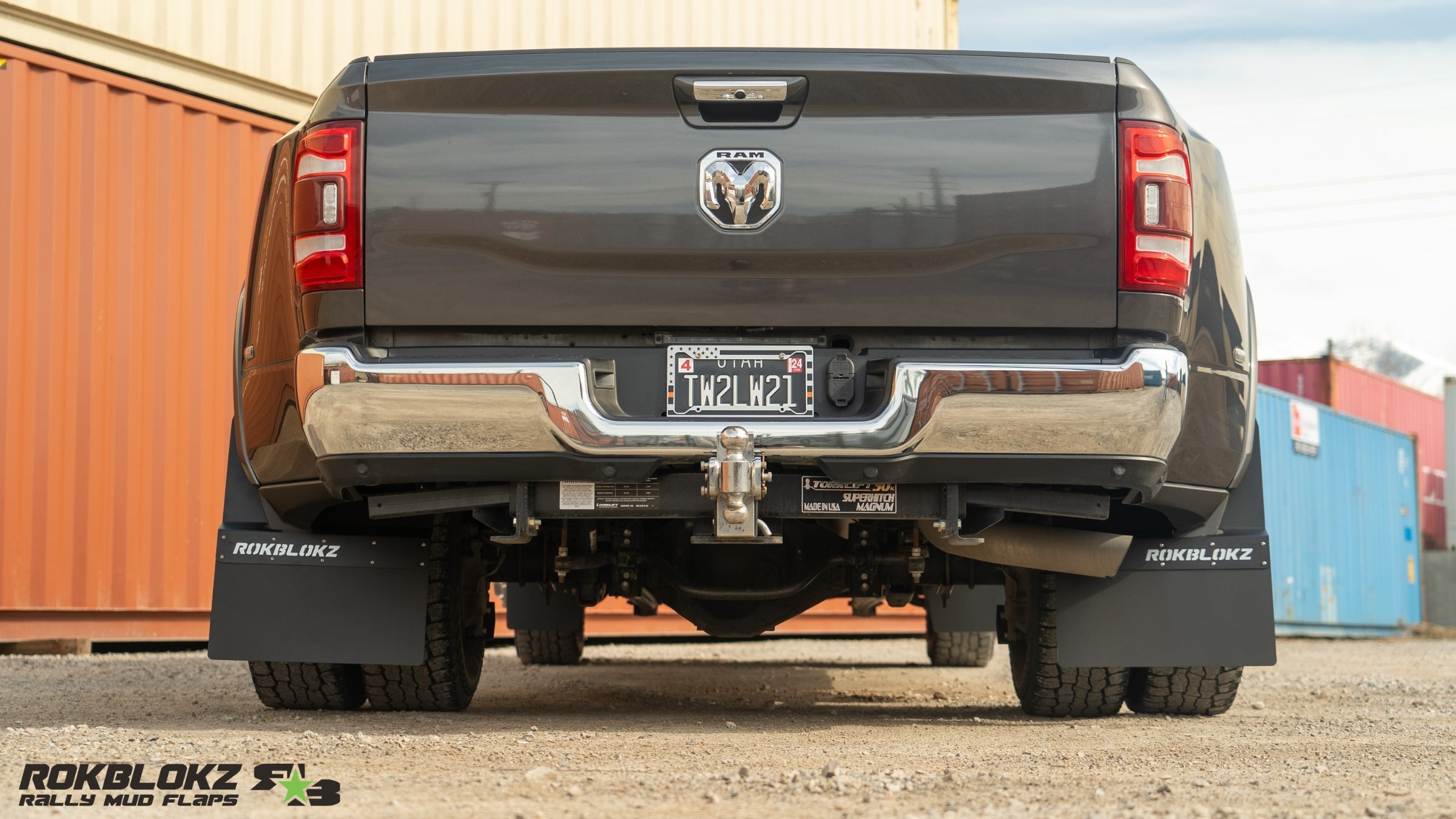 RAM 3500 DUALLY (5th Gen) 2019+ Step Back Mud Flaps