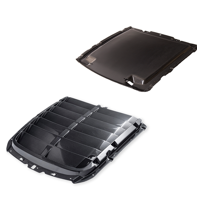 2020-23 Ford Mustang GT500 DRY Carbon Fiber Front Hood Vent & Rain Tray Cover