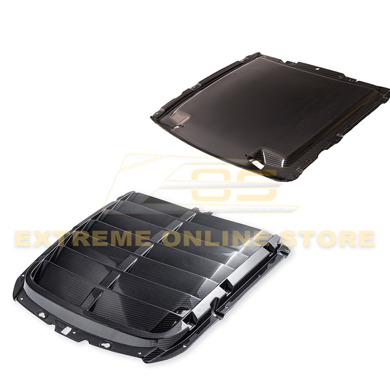 2020-23 Ford Mustang GT500 DRY Carbon Fiber Front Hood Vent & Rain Tray Cover