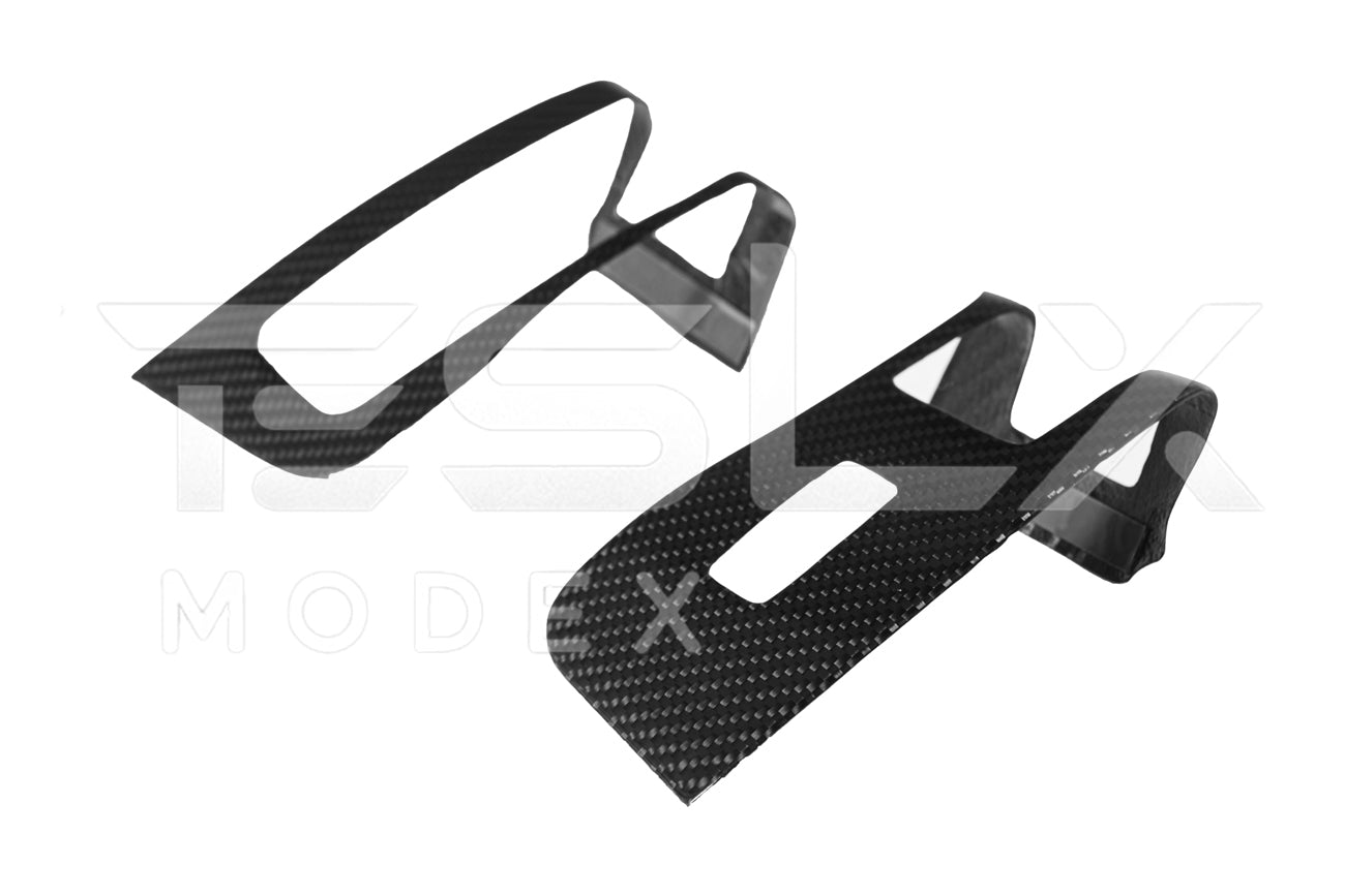 2020-23 Tesla Model 3 & 20-24 Y Carbon Fiber Interior Door Glass Lifting Panel Cover