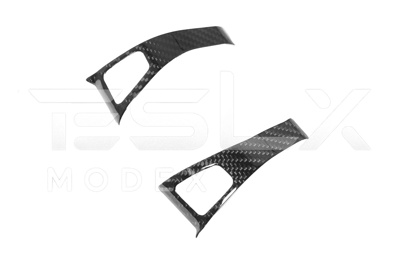 2020-23 Tesla Model 3 & 20-24 Y Carbon Fiber Interior Door Glass Lifting Panel Cover