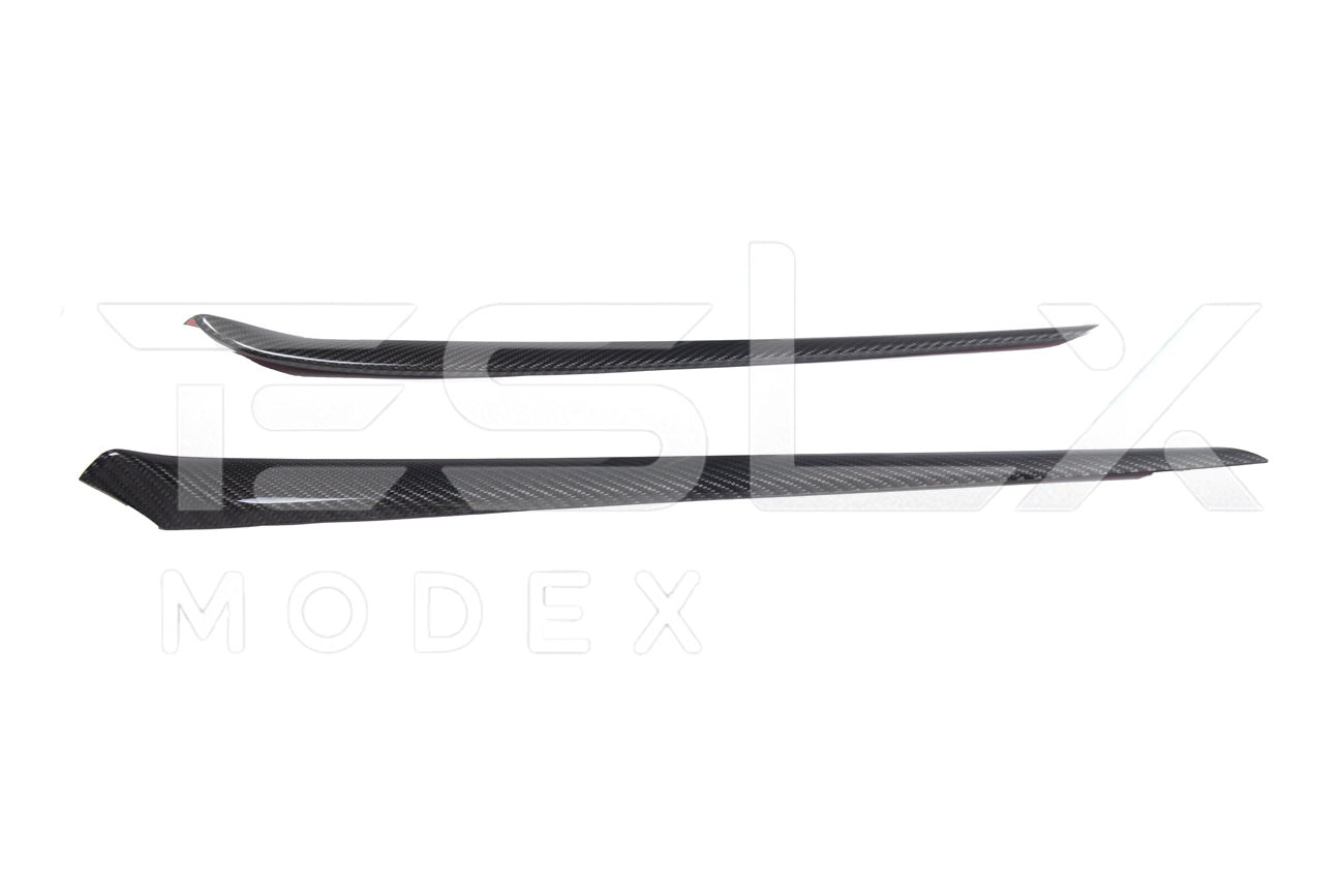 2020-23 Tesla Model 3 & 20-24 Y Carbon Fiber Interior Door Trim Panel Cover