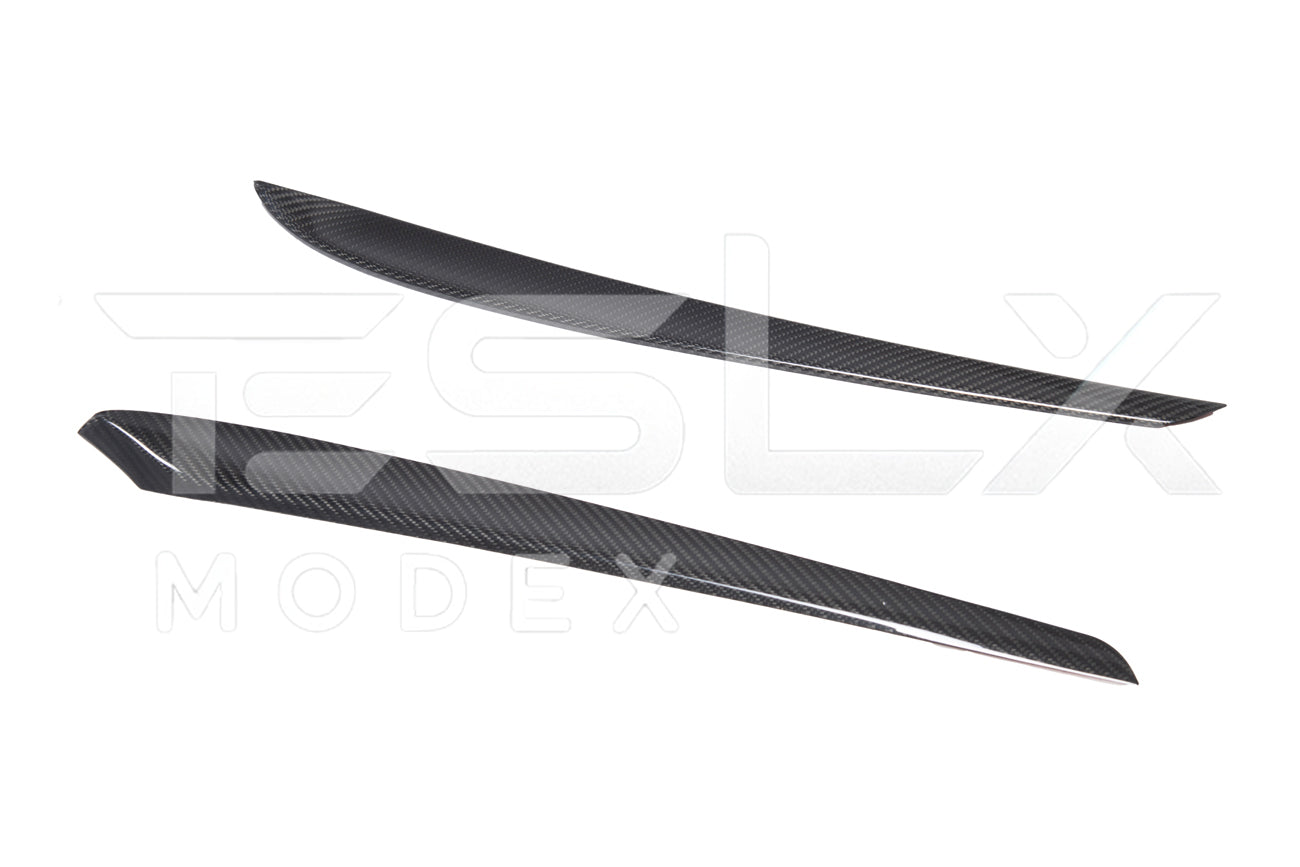 2020-23 Tesla Model 3 & 20-24 Y Carbon Fiber Interior Door Trim Panel Cover