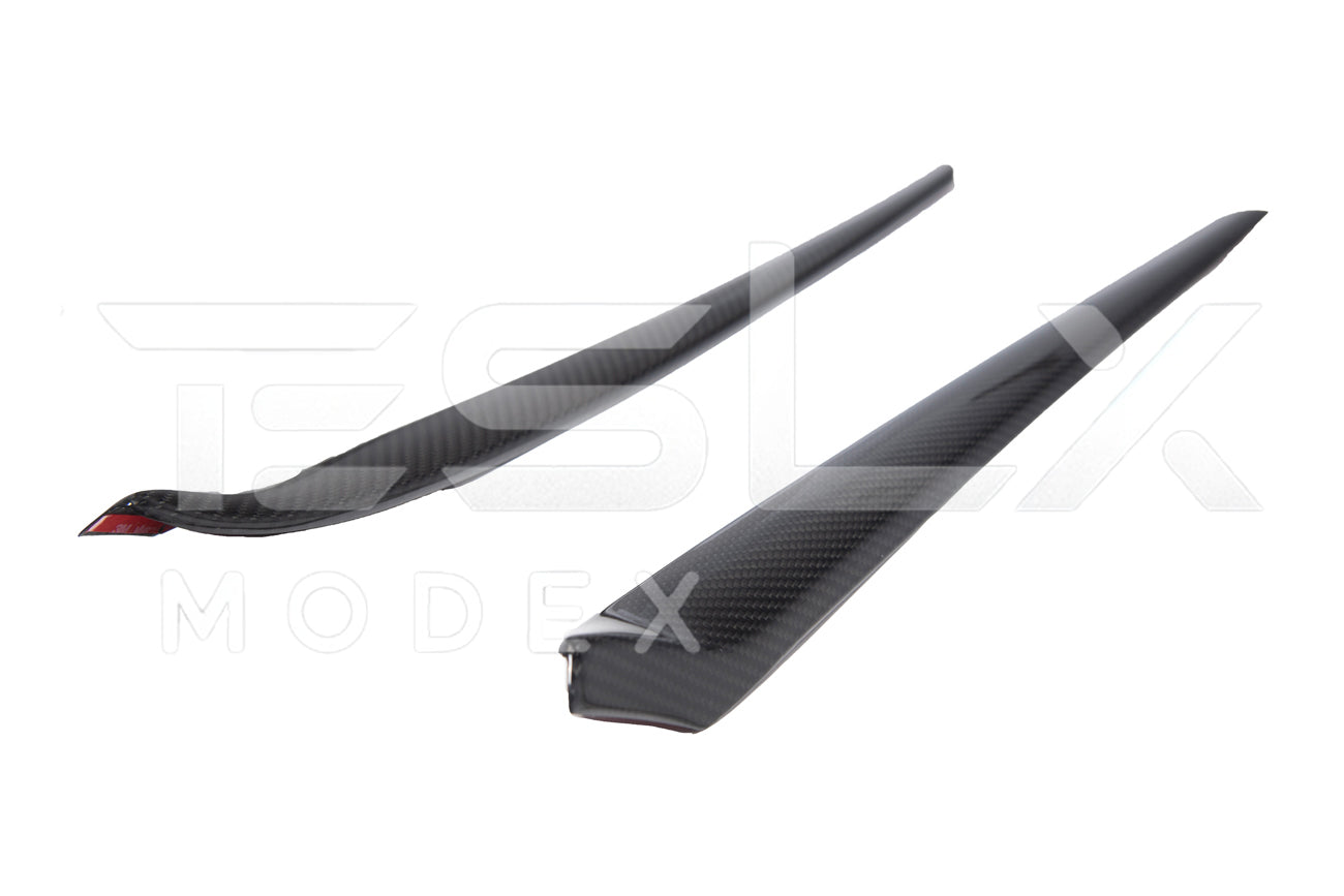 2020-23 Tesla Model 3 & 20-24 Y Carbon Fiber Interior Door Trim Panel Cover