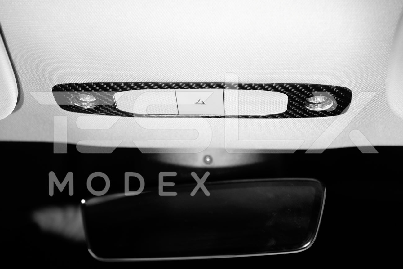 2020-23 Tesla Model 3 & 20-24 Y Carbon Fiber Interior Reading Light Frame
