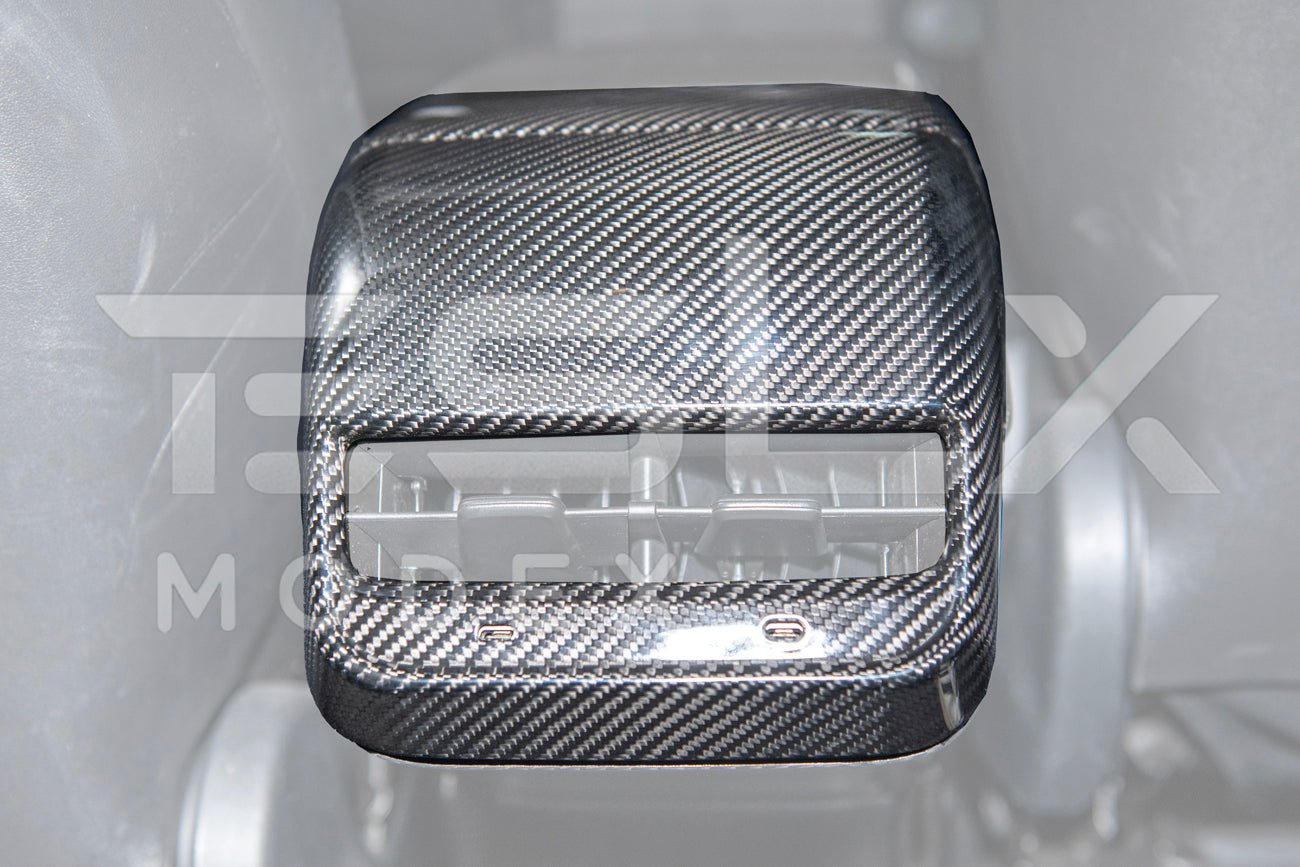 2020-23 Tesla Model 3 & 20-24 Y Carbon Fiber Interior Rear Air Outlet Cover