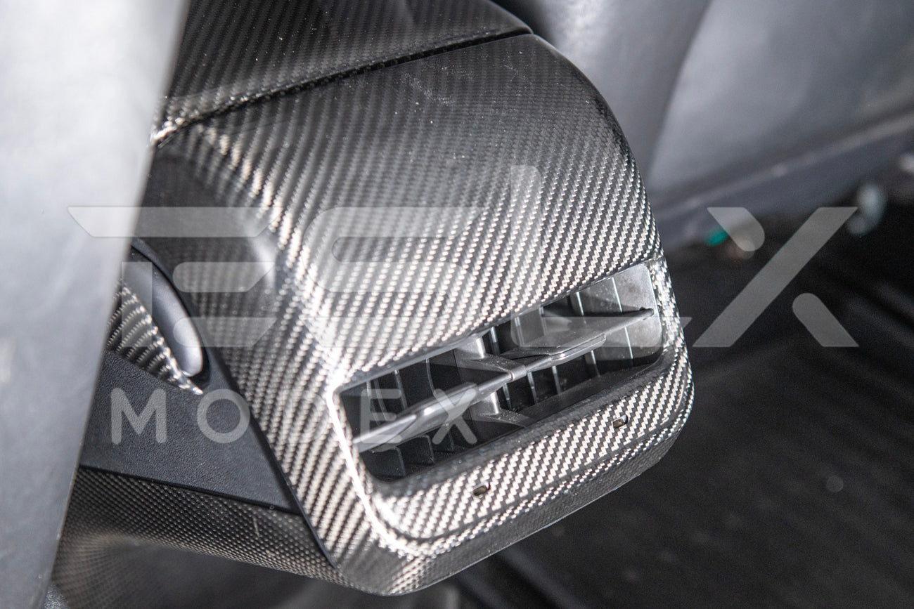 2020-23 Tesla Model 3 & 20-24 Y Carbon Fiber Interior Rear Air Outlet Cover