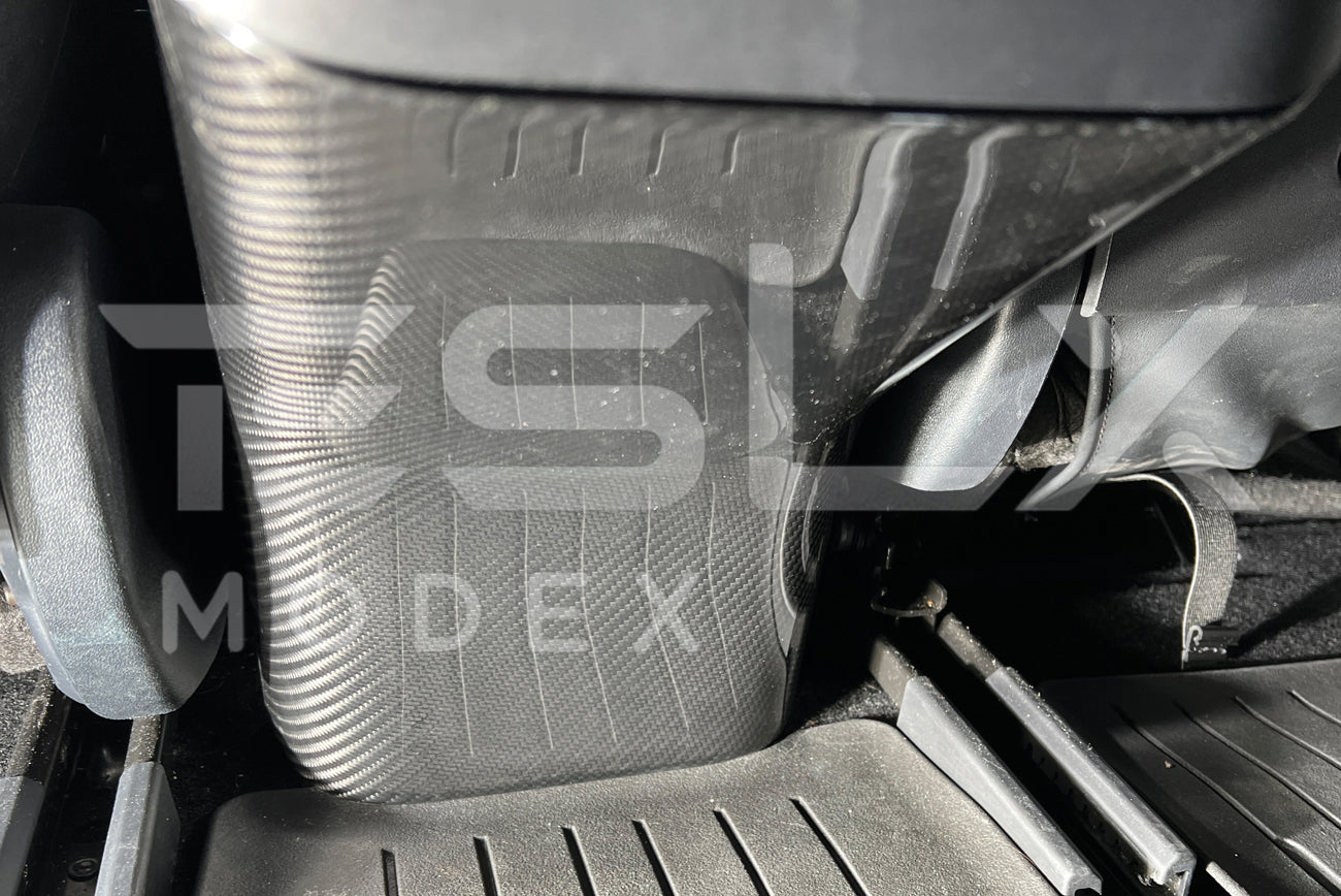 2020-23 Tesla Model 3 & 20-24 Y Carbon Fiber Interior Rear Anti-Kick Plate Cover
