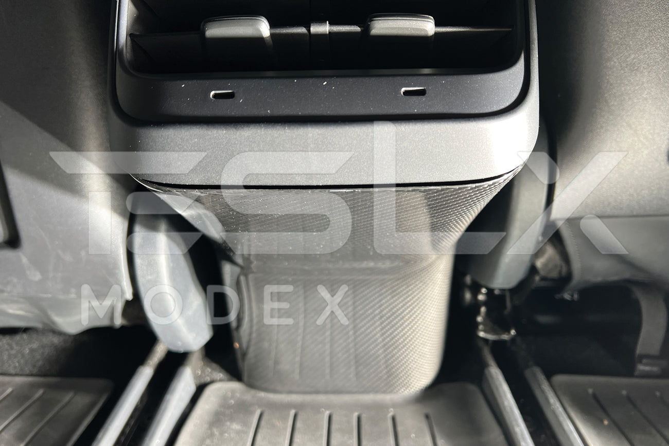 2020-23 Tesla Model 3 & 20-24 Y Carbon Fiber Interior Rear Anti-Kick Plate Cover