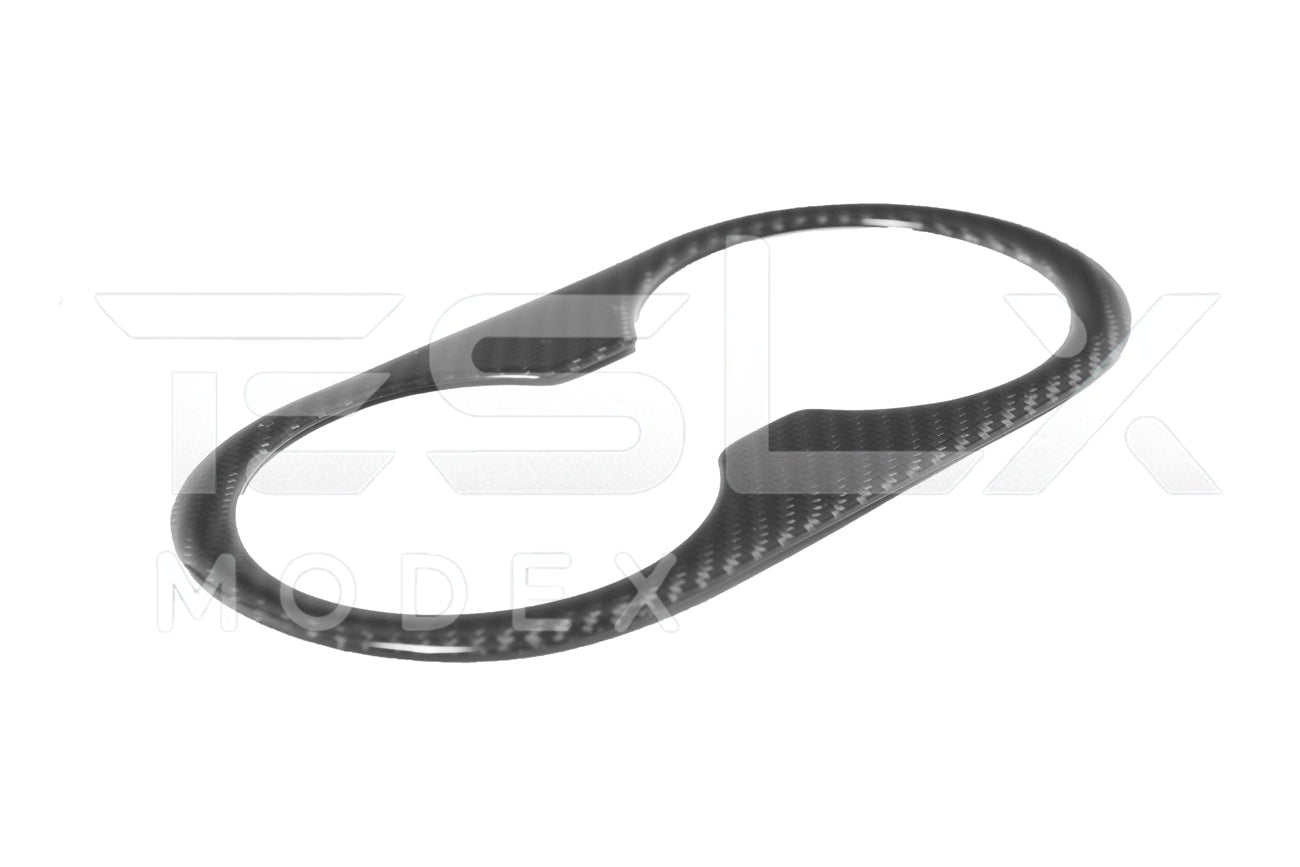 2020-23 Tesla Model 3 & 20-24 Y Carbon Fiber Interior Rear Water Cup Frame