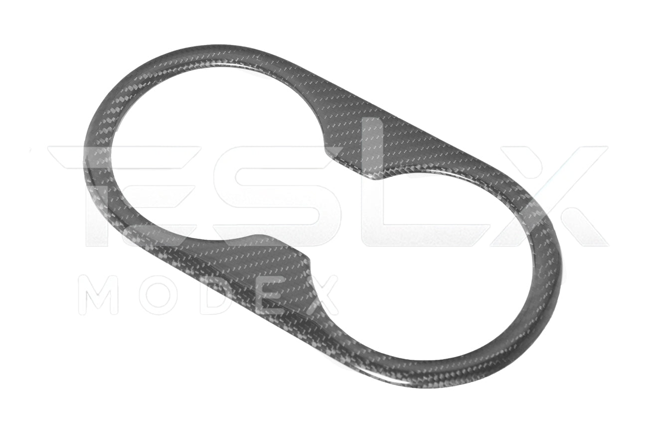 2020-23 Tesla Model 3 & 20-24 Y Carbon Fiber Interior Rear Water Cup Frame