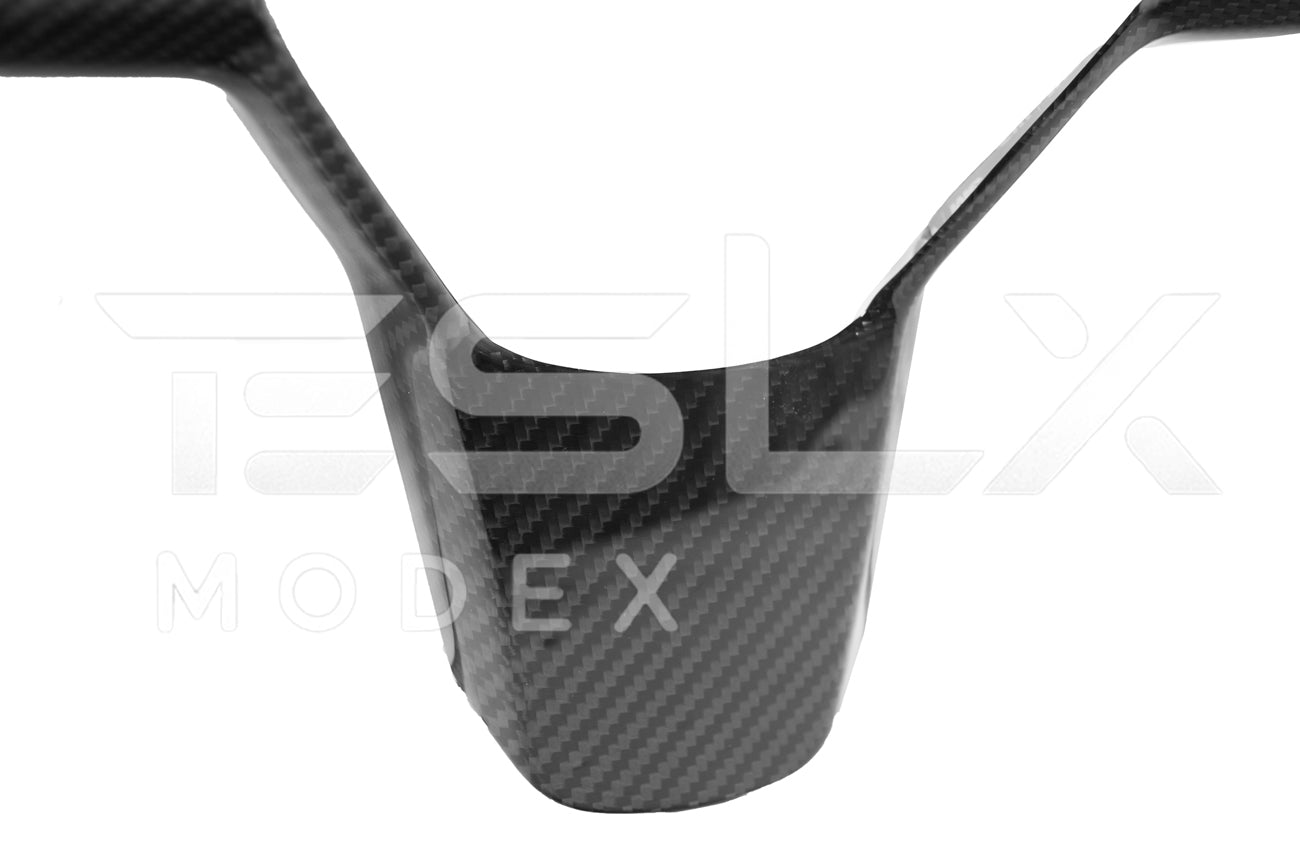 2020-23 Tesla Model 3 & 20-24Y Carbon Fiber Interior Steering Wheel Cover