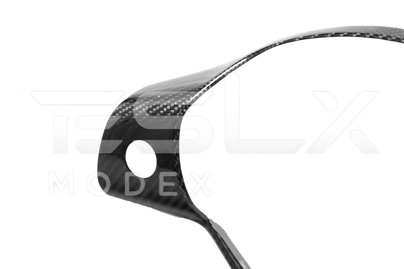 2020-23 Tesla Model 3 & 20-24Y Carbon Fiber Interior Steering Wheel Cover