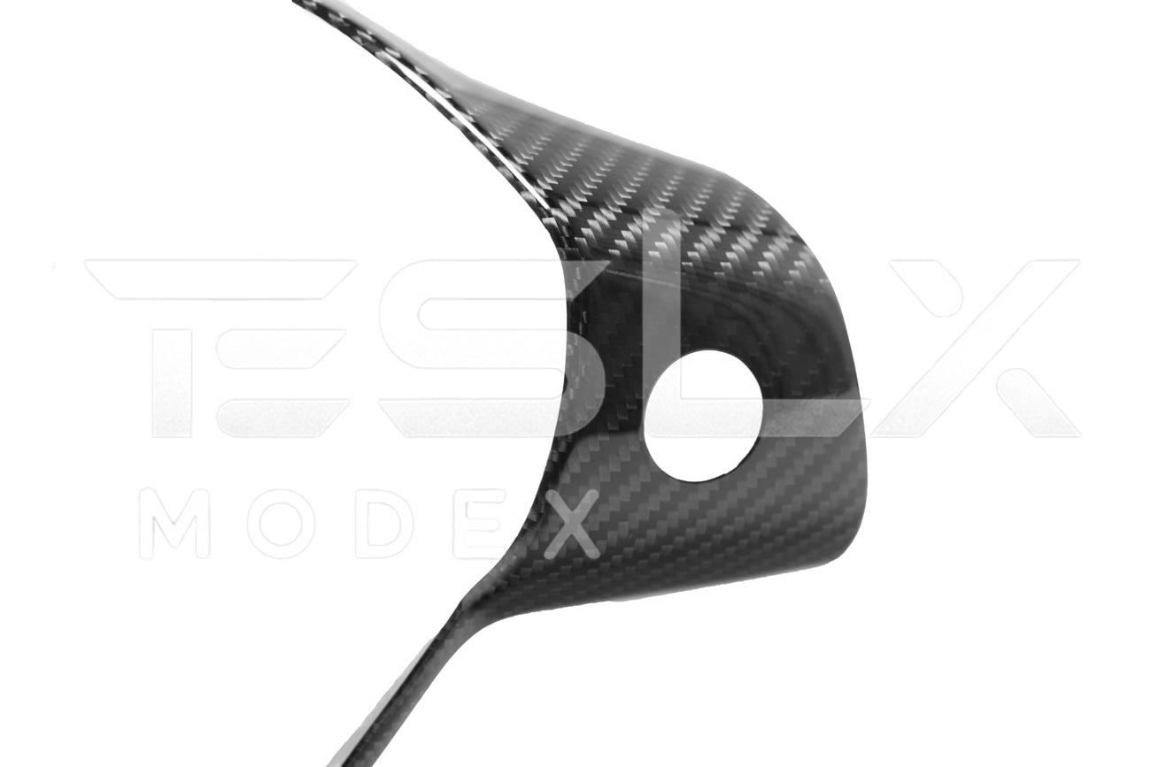 2020-23 Tesla Model 3 & 20-24Y Carbon Fiber Interior Steering Wheel Cover