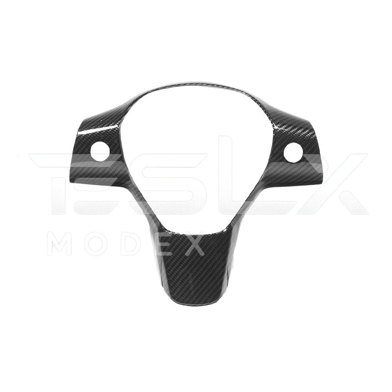 2020-23 Tesla Model 3 & 20-24Y Carbon Fiber Interior Steering Wheel Cover