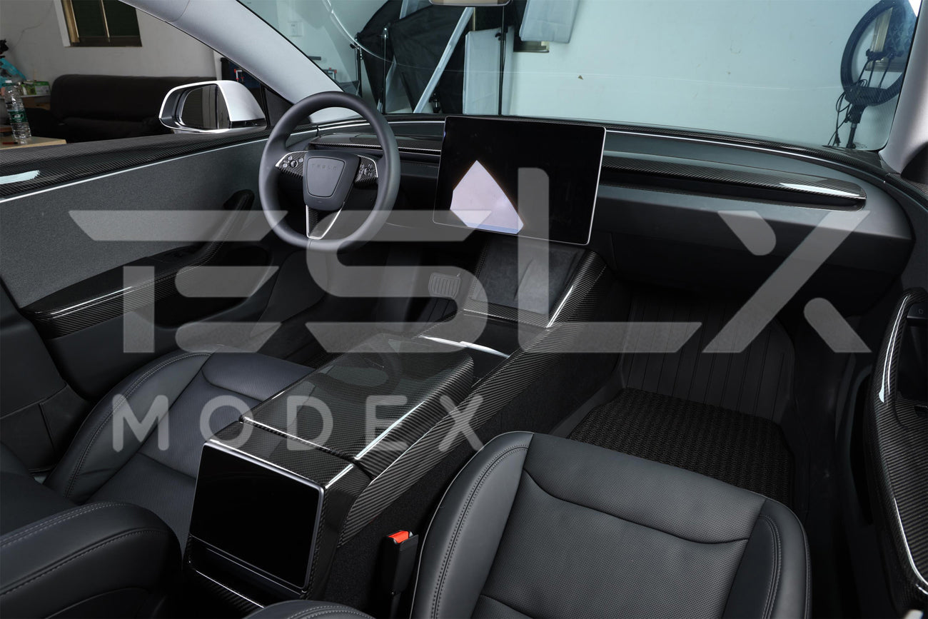 2020-23 Tesla Model 3 & 20-25Y Carbon Fiber Interior Center Console Shift Sides