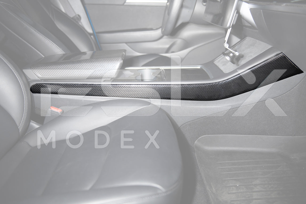 2020-23 Tesla Model 3 & 20-25Y Carbon Fiber Interior Center Console Shift Sides