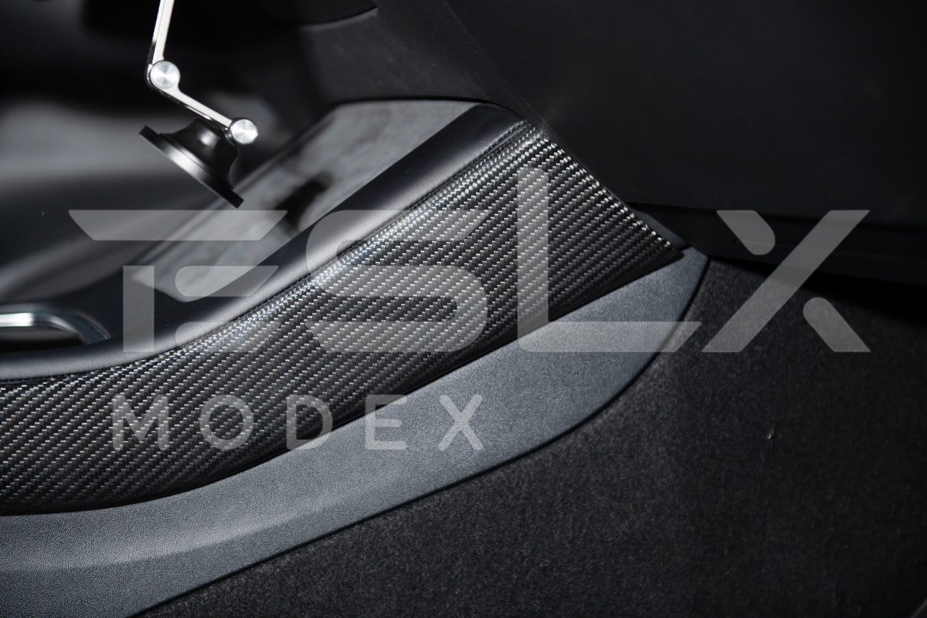 2020-23 Tesla Model 3 & 20-25Y Carbon Fiber Interior Center Console Shift Sides
