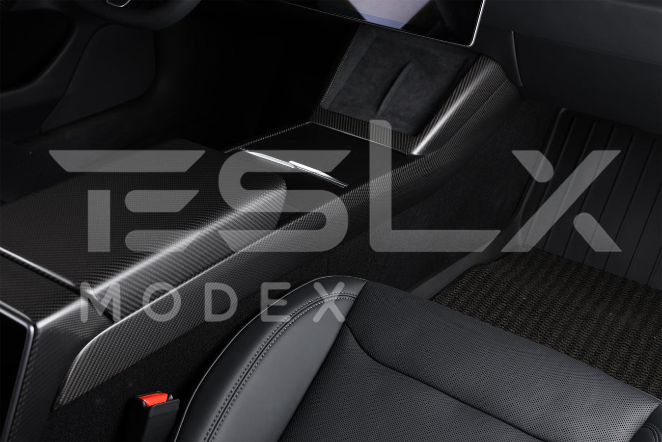 2020-23 Tesla Model 3 & 20-25Y Carbon Fiber Interior Center Console Shift Sides