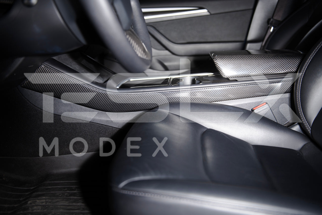 2020-23 Tesla Model 3 & 20-25Y Carbon Fiber Interior Center Console Shift Sides