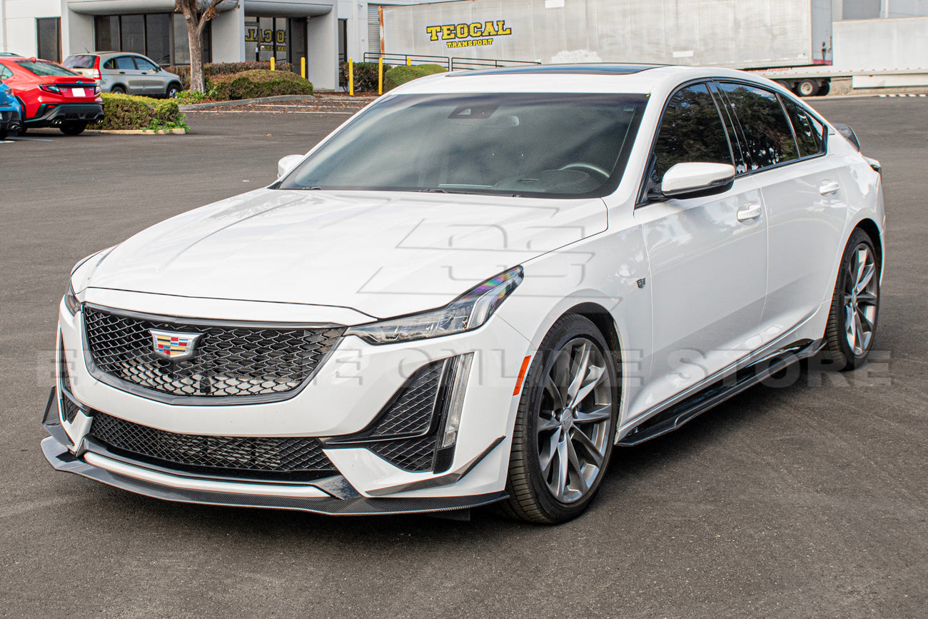 2020-24 Cadillac CT5-V Blackwing Package Style Carbon Front Lip & Side Skirts