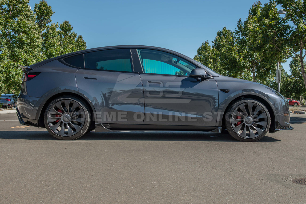 2020-24 Tesla Model Y Front Splitter Lip & Side Skirt