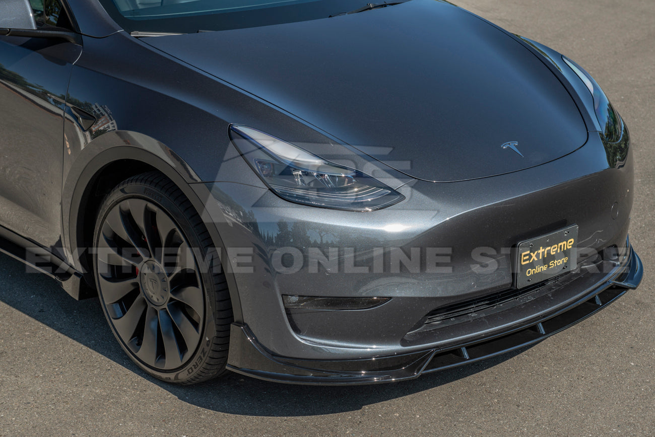 2020-24 Tesla Model Y Front Splitter Lip & Side Skirt