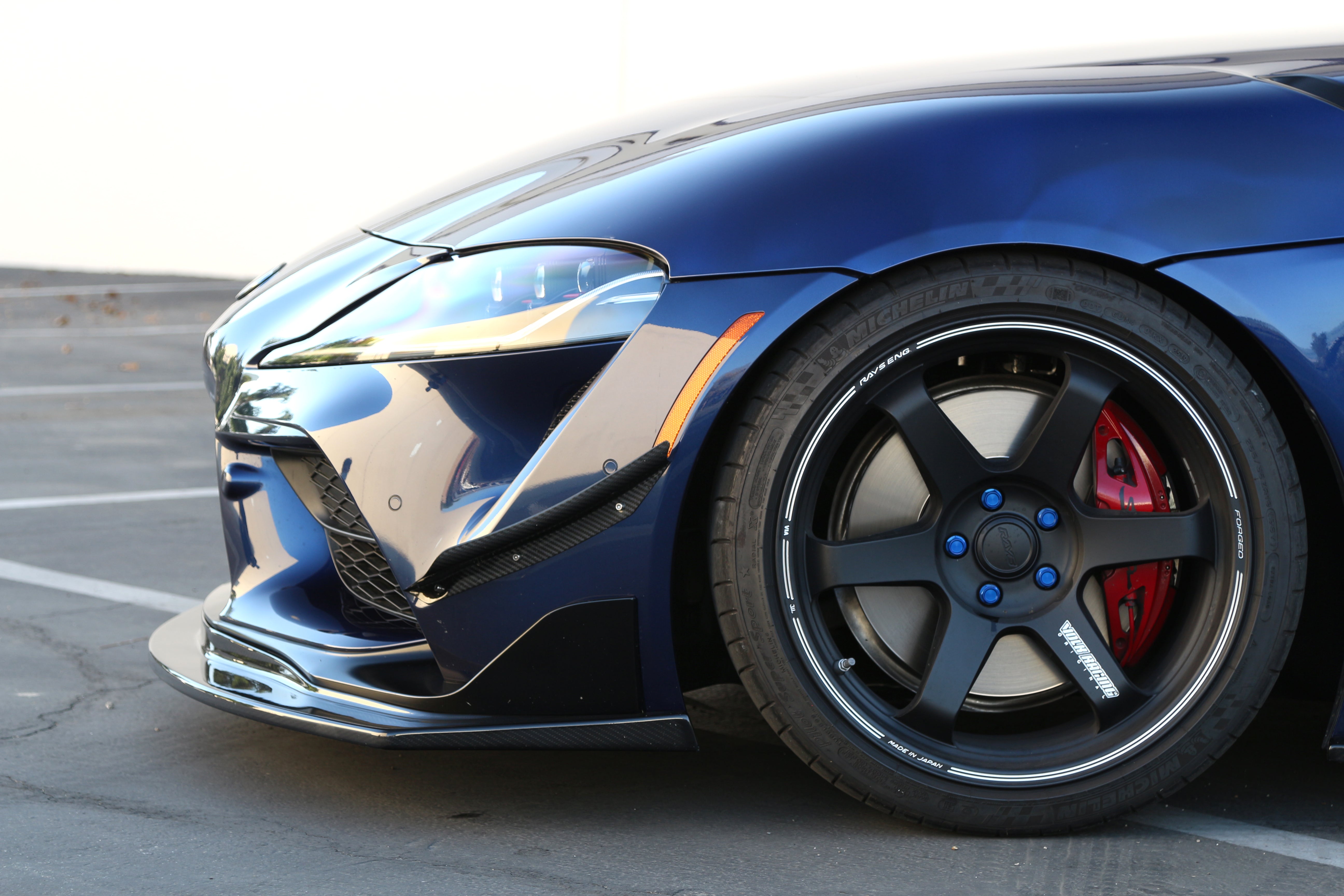 Toyota Supra A90/91 Carbon Fiber Front Bumper Canards 2020-2023-Front Bumper Canards-Grocery Getter Performance