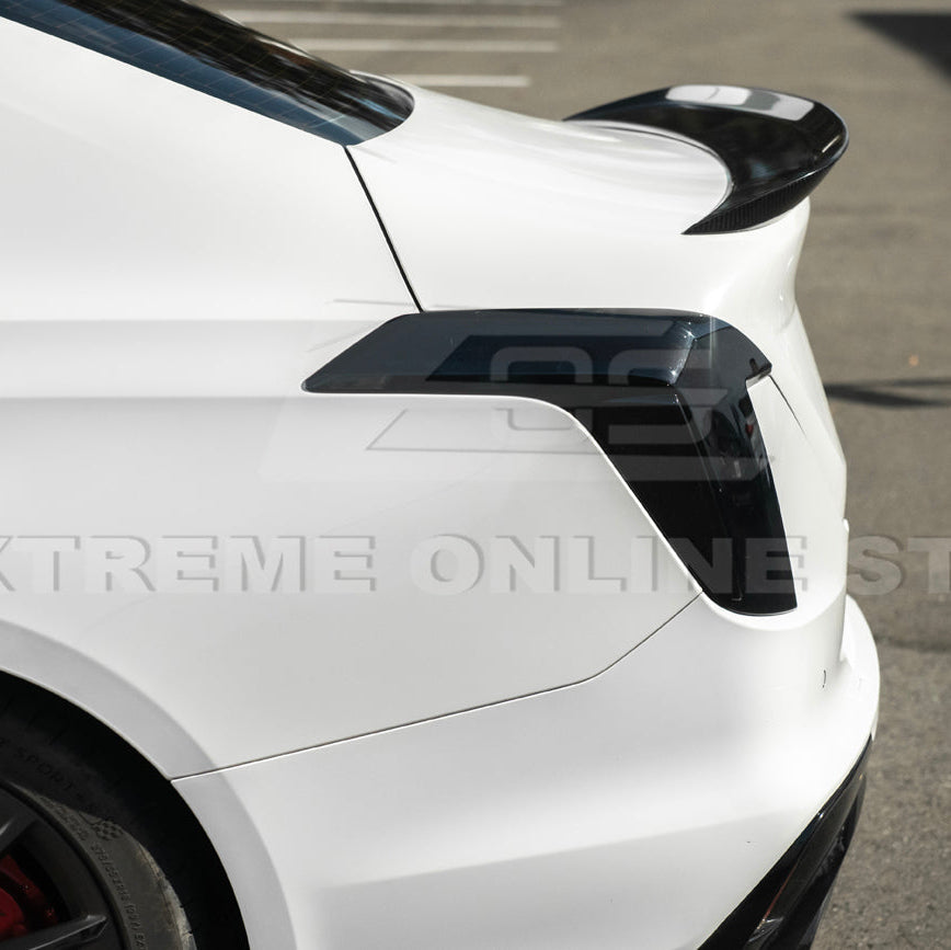 2020-Up Cadillac CT4 | SMOKE TINTED Rear Tail Light Trim Bezel Cover Pair