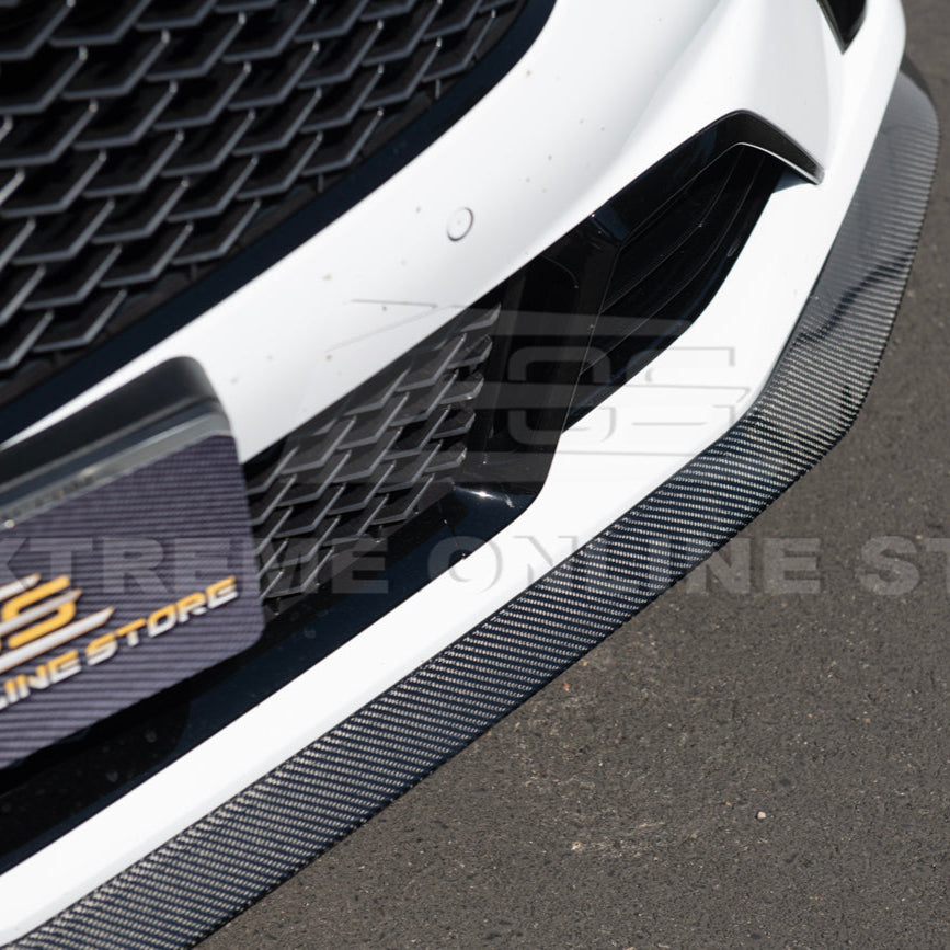 2020-Up Cadillac CT4-V Blackwing Front Lip Splitter & Carnards