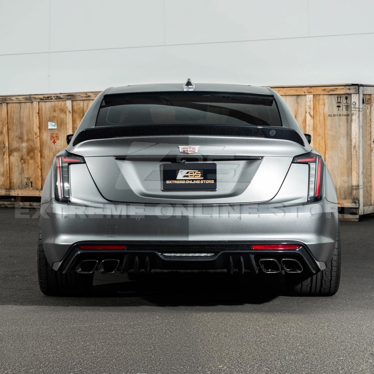 2020-Up Cadillac CT5 CT5-V | Carbon Fiber Rear Roof Top Window Spoiler Kit