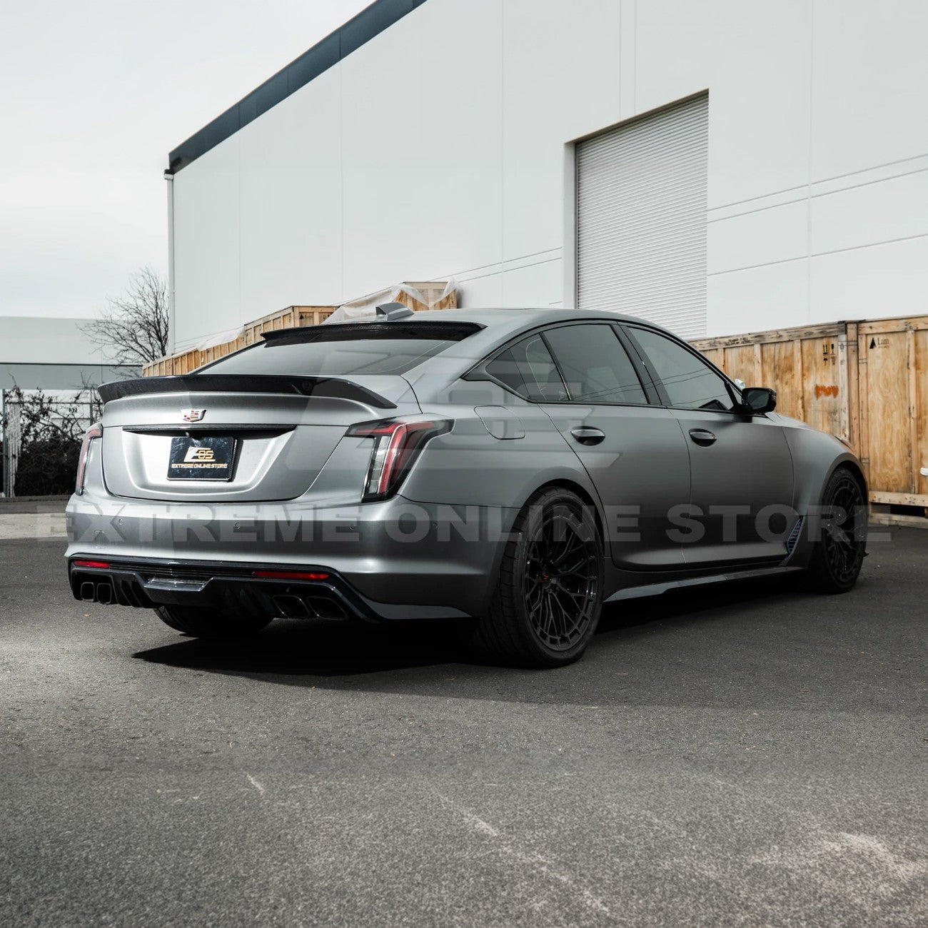 2020-Up Cadillac CT5 CT5-V | Carbon Fiber Rear Roof Top Window Spoiler Kit