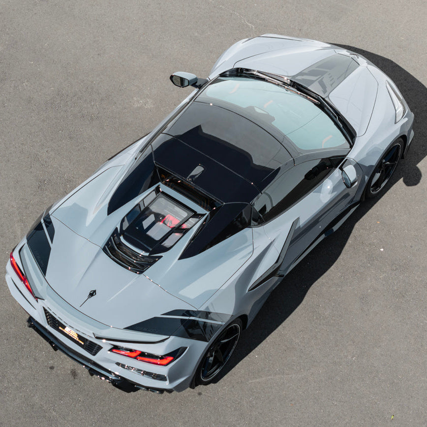 2020-Up Corvette C8 Convertible Rear Hatch Upper HTC Tonneau Window Inserts