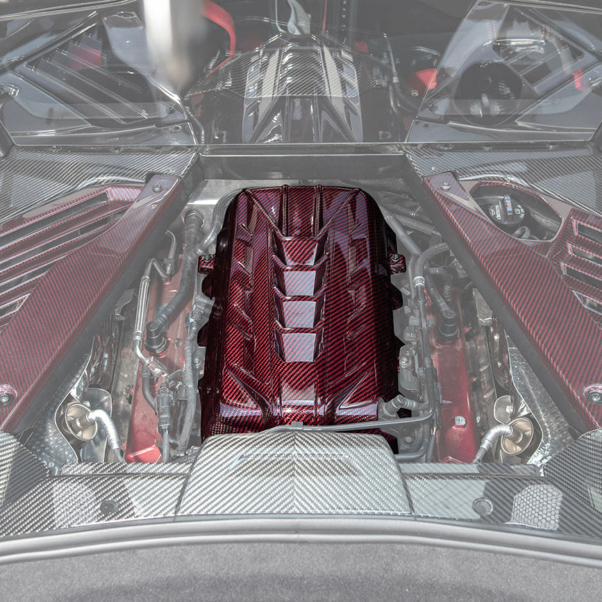 2020-Up Corvette C8 DRY CARBON FIBER LT2 Rear Engine Cover
