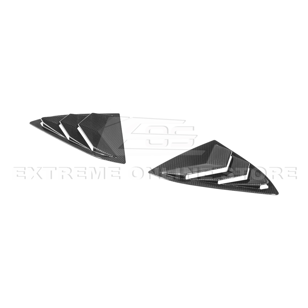 2020-Up Corvette C8 DRY Carbon Fiber Side Quarter Window Louver Sun Shade Cover