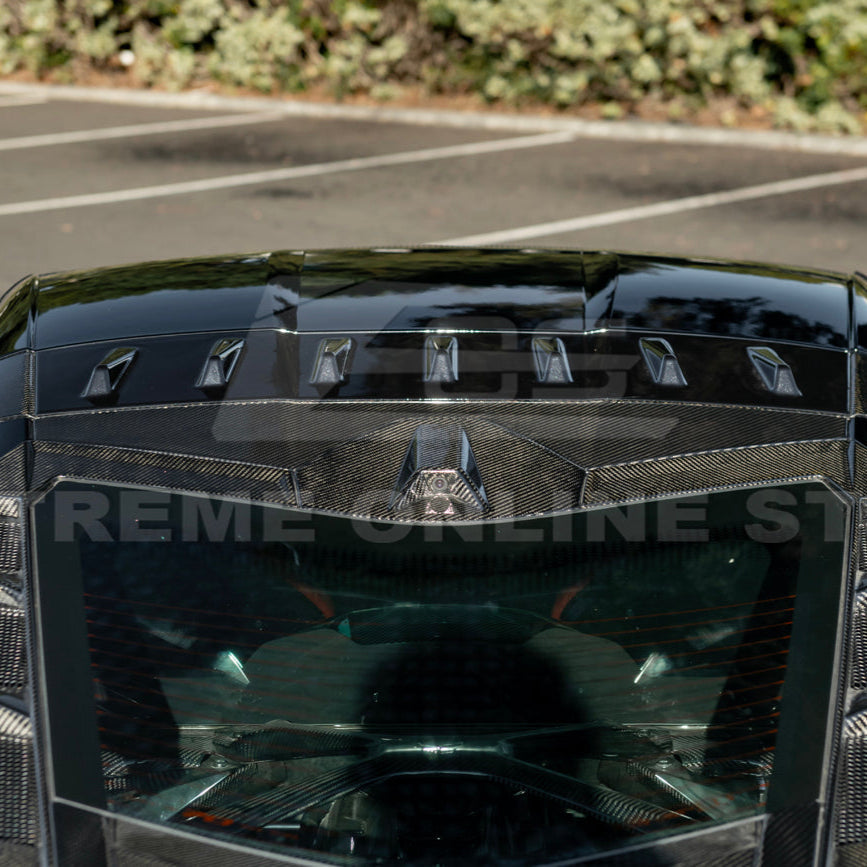 2020-Up Corvette C8 DRY CARBON FIBER Windshield Upper Molding Trim