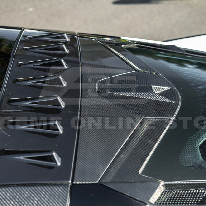 2020-Up Corvette C8 DRY CARBON FIBER Windshield Upper Molding Trim