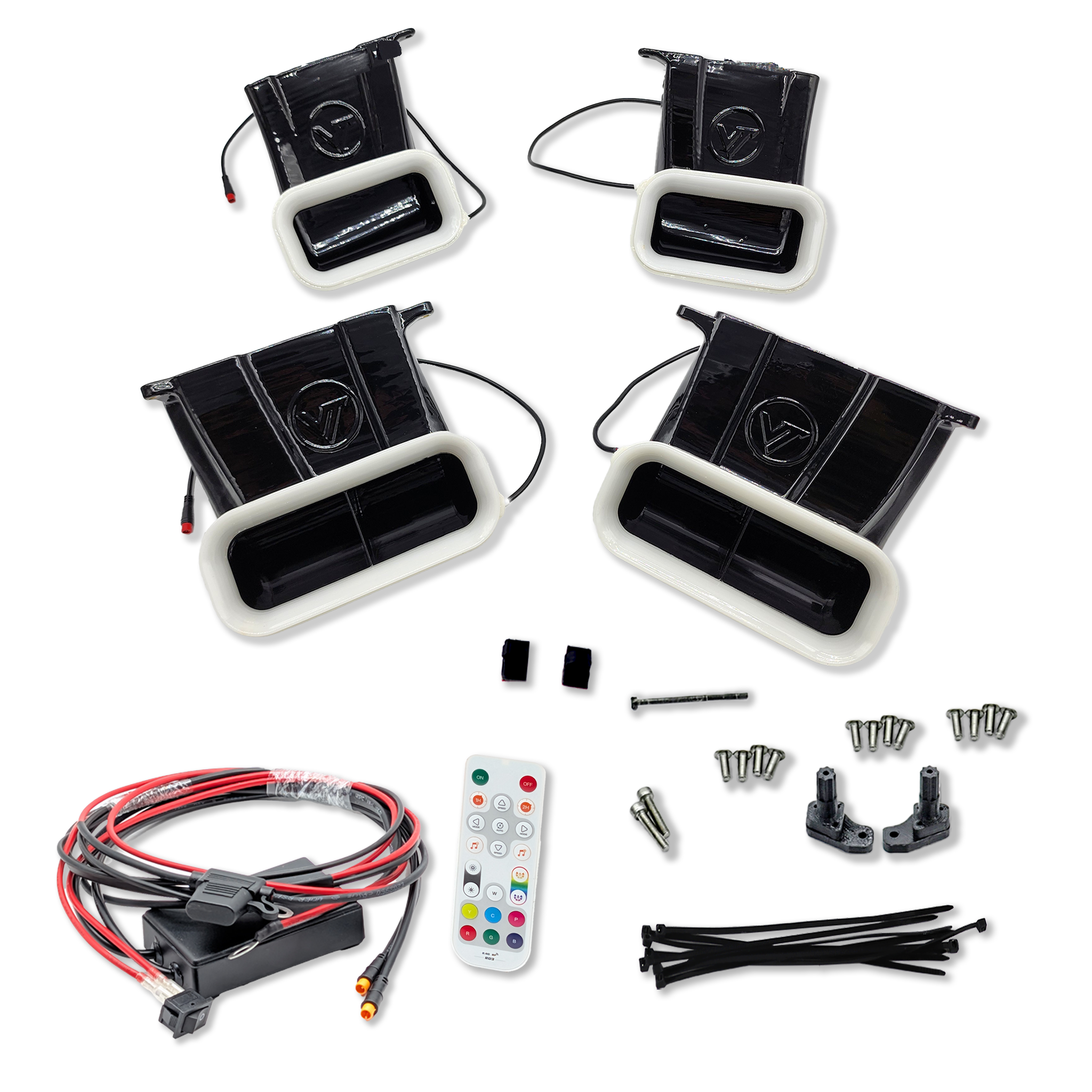 2021-2023 Ford F-150 and Tremor (non Raptor) Quad BIG MOUTH LIT KIT Ram Air Intake Snorkels-Ram Air Intake-Grocery Getter Performance