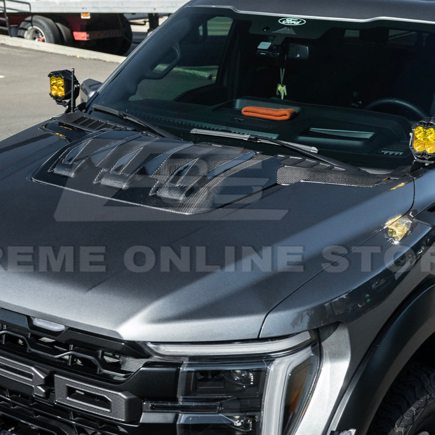 2021-Up F-150 Raptor Carbon Fiber Hood Cover