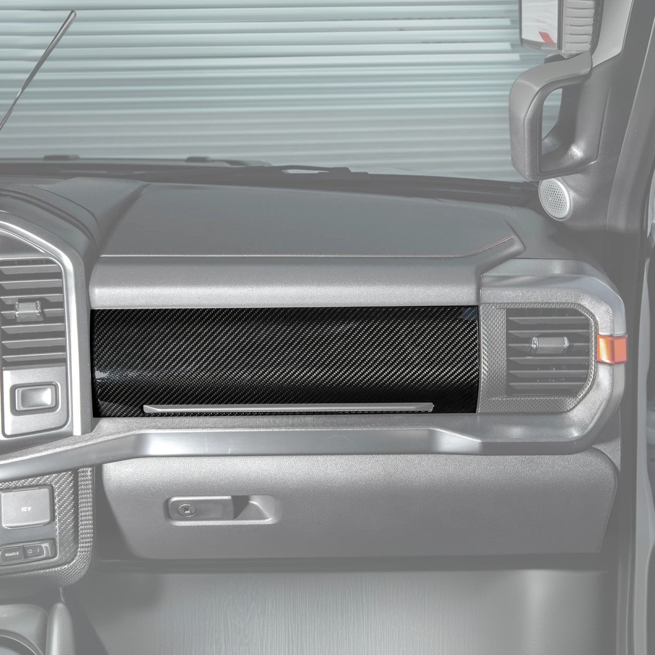 2021-Up Ford F-150 dry carbon fiber Passenger Side Storage Panel Cover