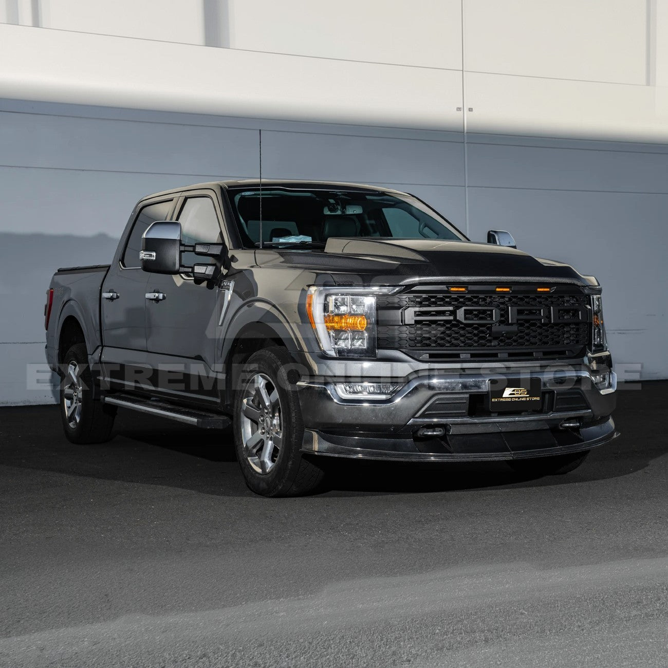 2021-Up Ford F-150 EOS Performance CARBON FIBER 2Pcs Front Bumper Lip Splitter