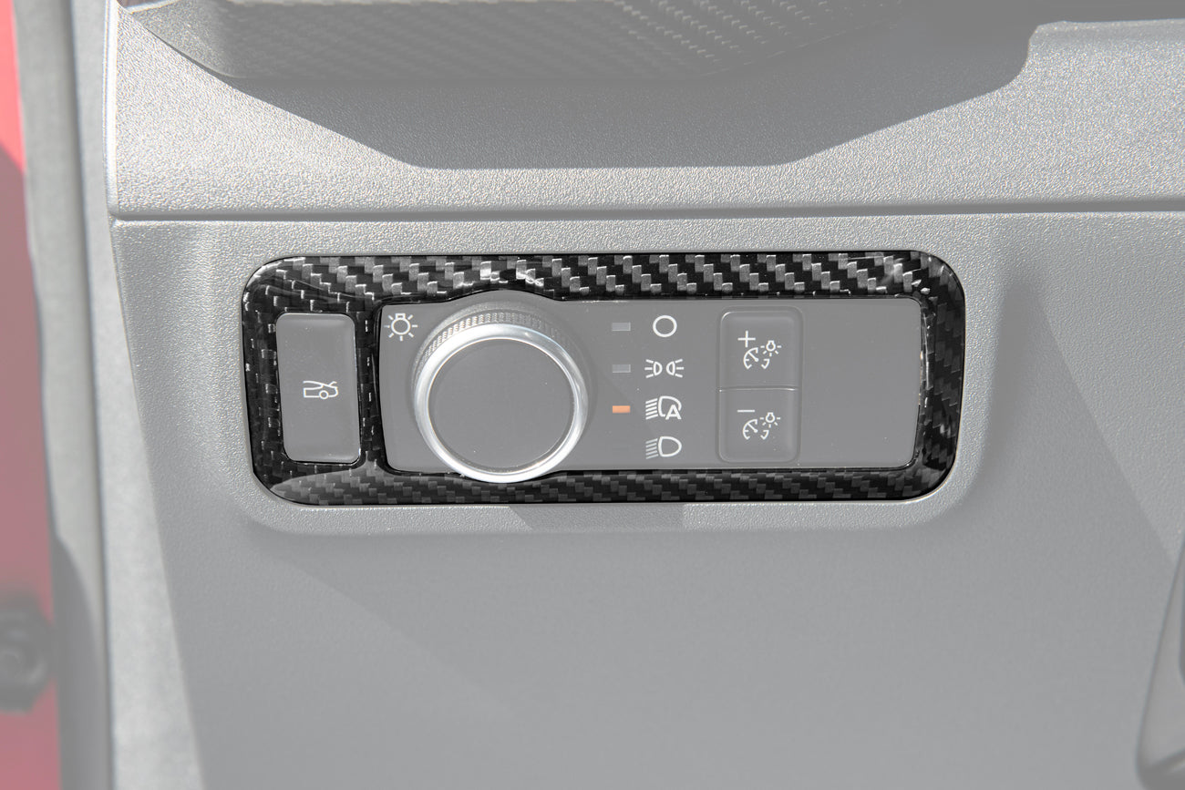 2021-Up Mustang Mach-E DRY CARBON FIBER Head Light Control Panel Trim