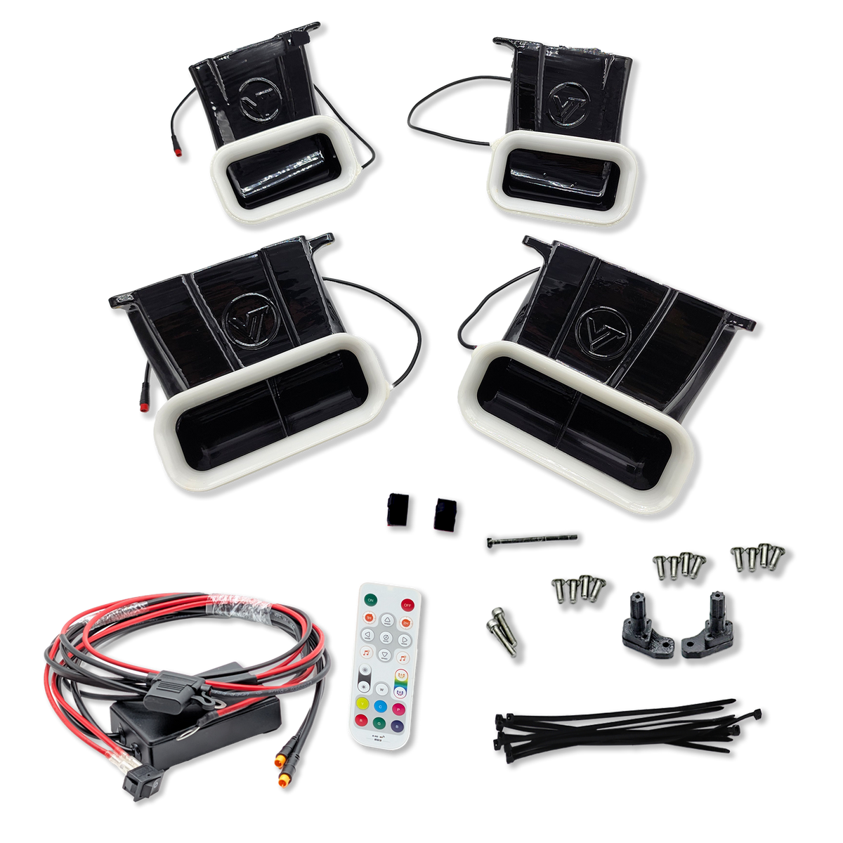2021-2023 Ford F-150 and Tremor (non Raptor) Quad BIG MOUTH LIT KIT Ram Air Intake Snorkels - product image 1