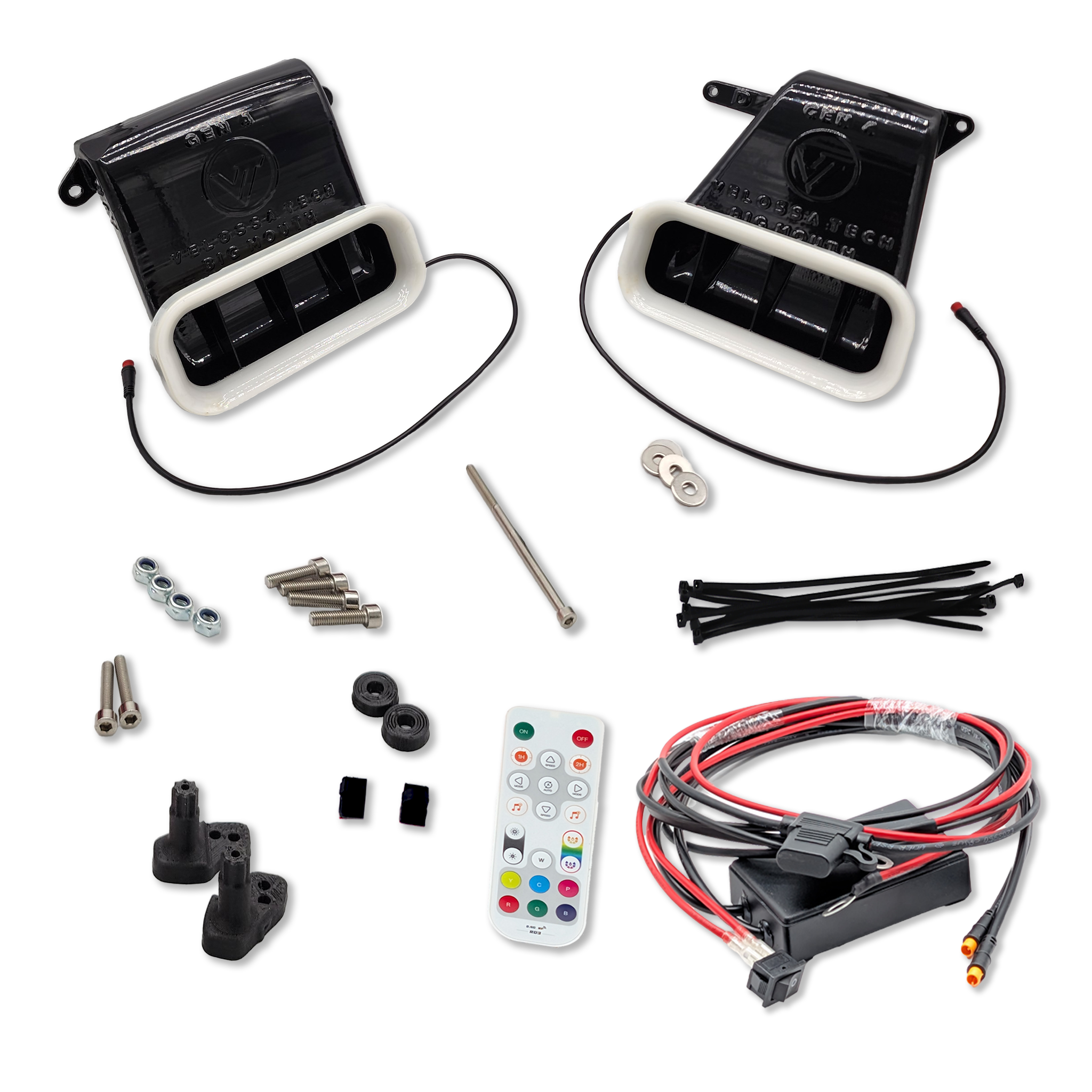 2022+ Ford Maverick (2.0L/2.5L Hybrid) Dual BIG MOUTH LIT KIT Ram Air Intake Snorkels-Ram Air Intake-Grocery Getter Performance