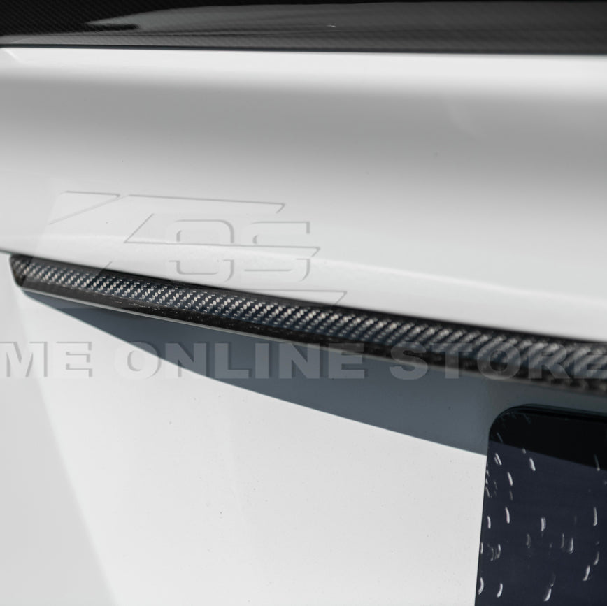 2022-Up Cadillac CT5 Dry Carbon Fiber Rear Deck Lid Center Applique Trunk Insert