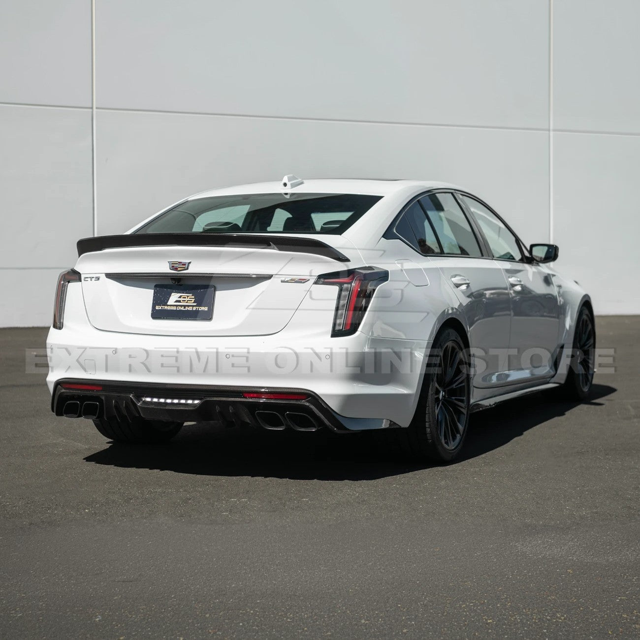 2022-Up Cadillac CT5 Dry Carbon Fiber Rear Deck Lid Center Applique Trunk Insert