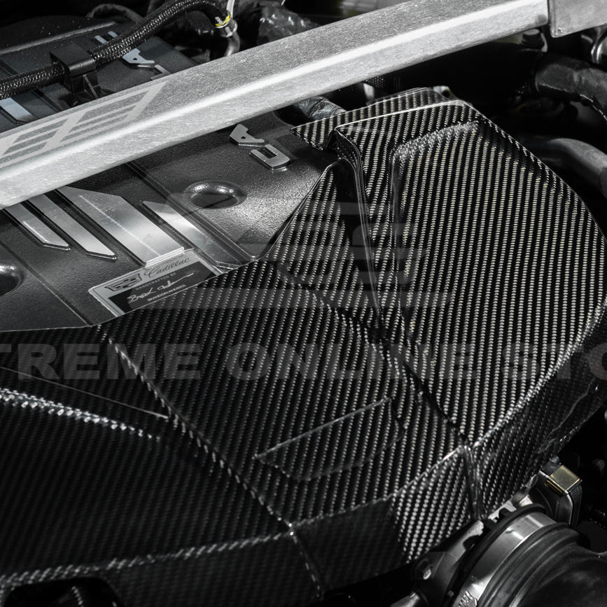 2022-Up Cadillac CT5-V Blackwing DRY Carbon Fiber Replacement Front Engine Cover